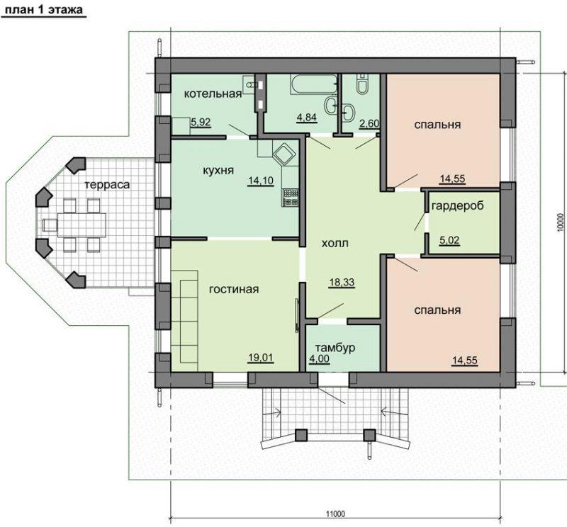 Проекты двухэтажных домов до кв м: цены, чертежи, планировки
