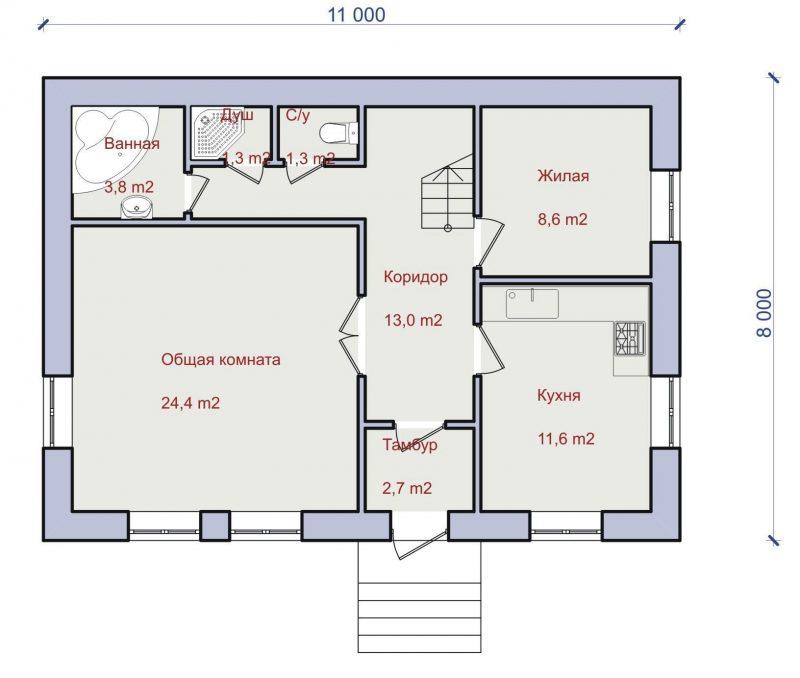 план дома 2 этажа
