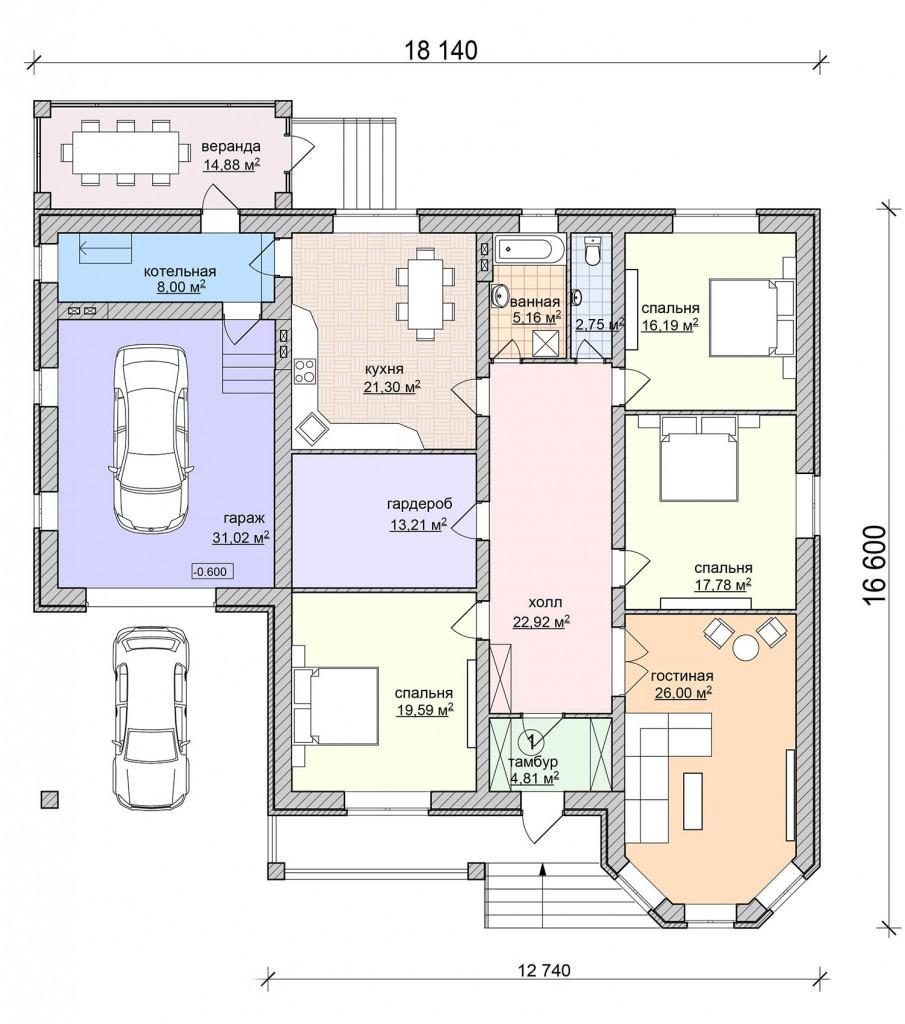 Проекты домов с 4 спальнями: цены, чертежи, планировки